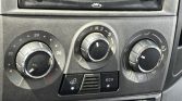 Car climate control panel with three circular knobs: left temperature dial (20–28°C), center fan speed/auto dial, right airflow and defog dial; includes ECO and rear vent buttons below.