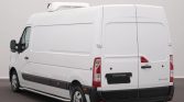 White Renault Master cargo van, rear and right-side view with high roof and dual rear doors.